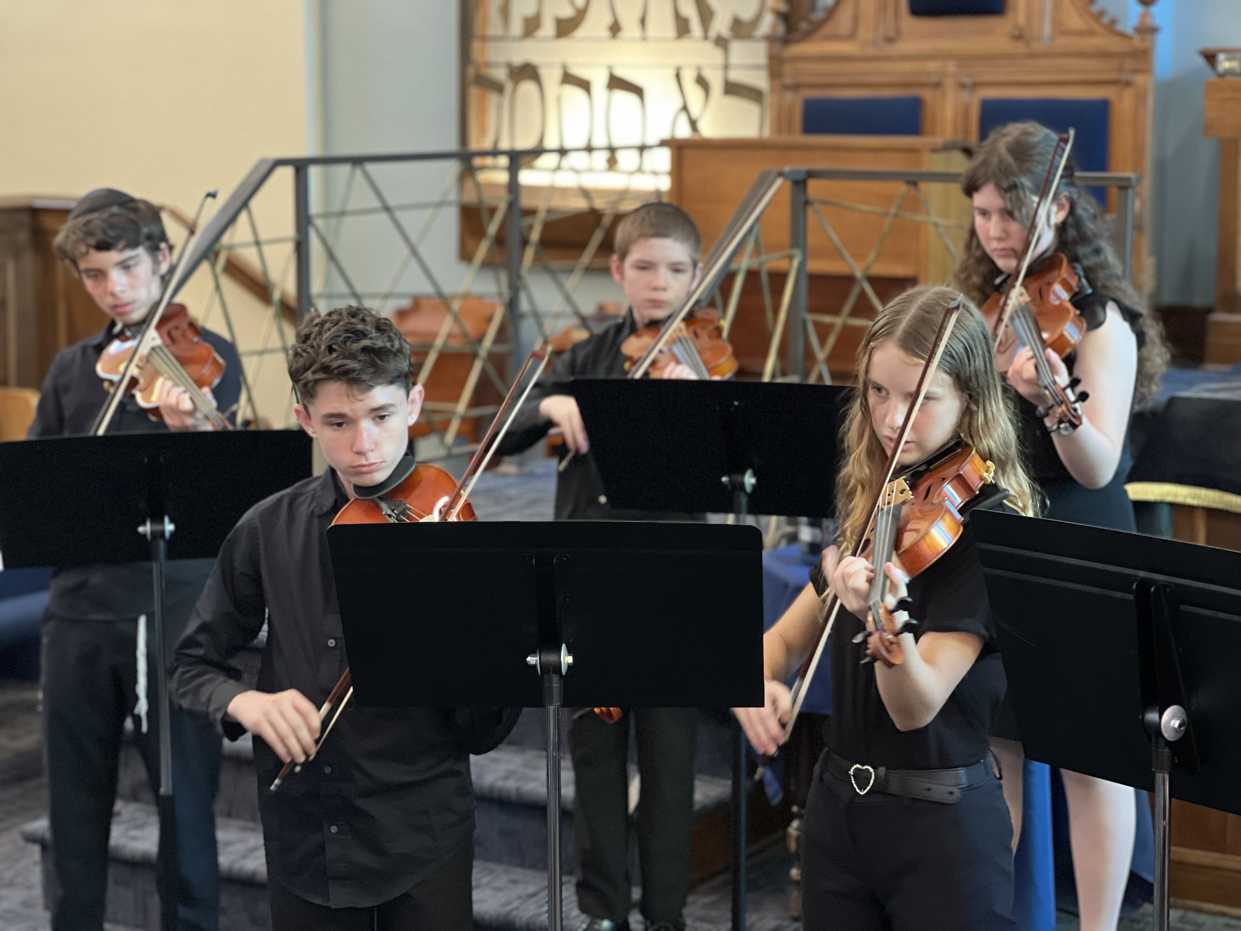 Students rehearsing chamber music