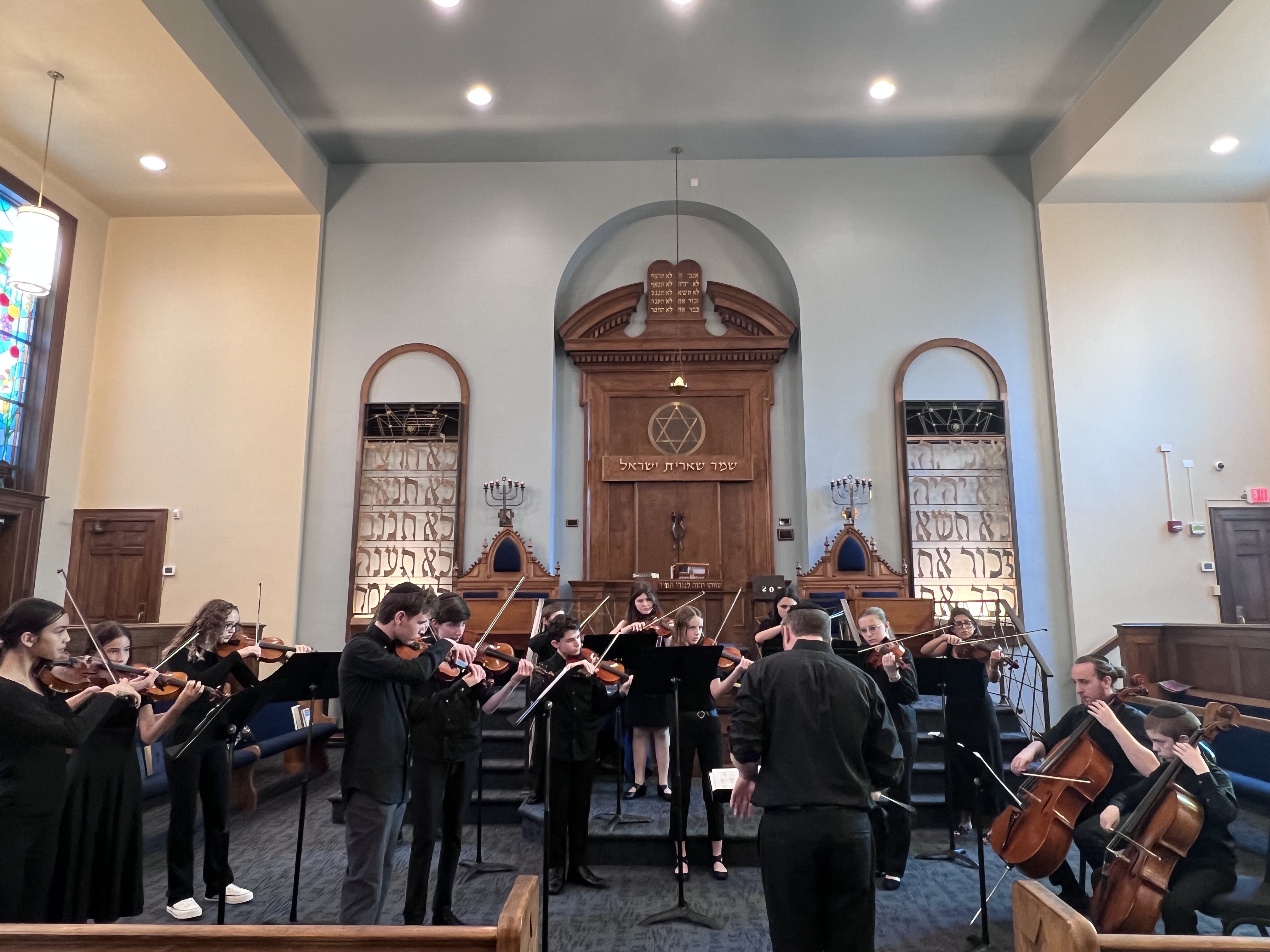 Students rehearsing chamber music
